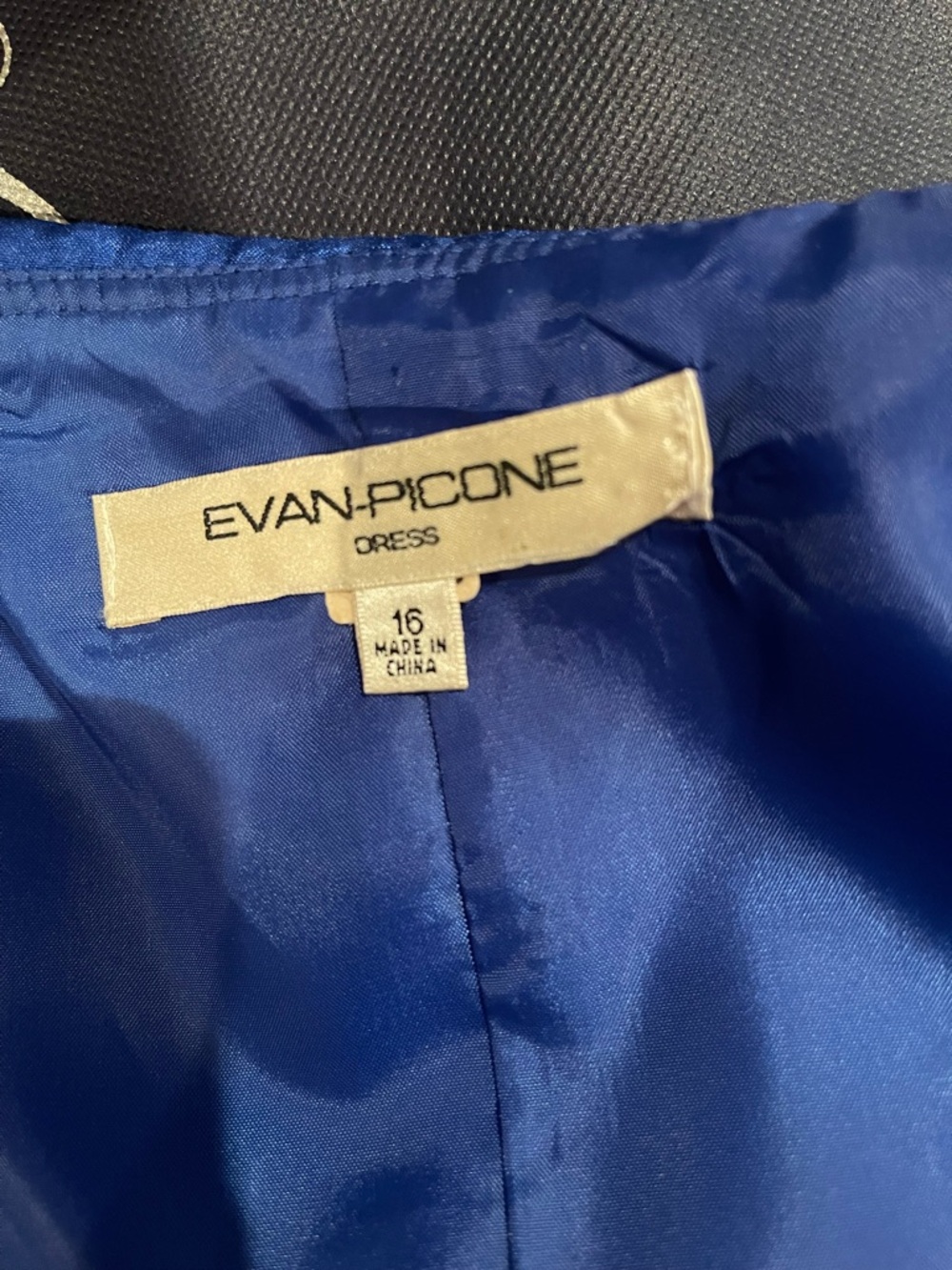 Evan Picone Royal Blue V-Neck Sheath Dress 16 - Picture 3 of 15